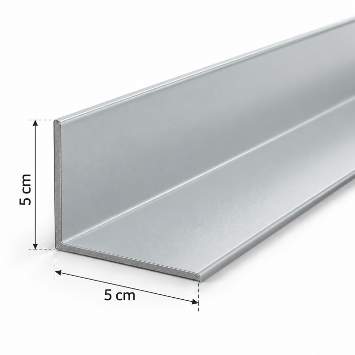 kątownik wewnętrzny 5x5cm  z blachy powlekanej pvc do membran PVC
